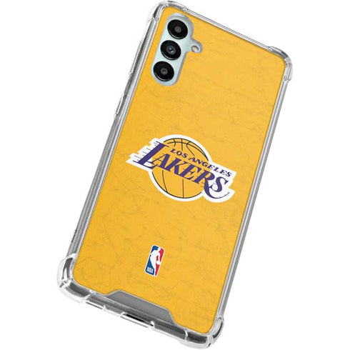 NBA Los Angeles Lakers Distressed Galaxy A15 5G Clear Case