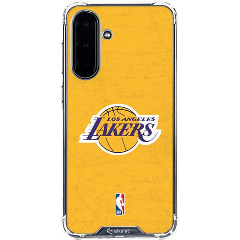 NBA Los Angeles Lakers Distressed Galaxy A36 5G Clear Case