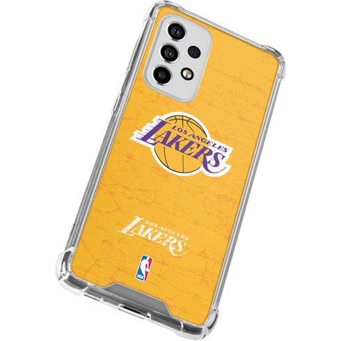 NBA Los Angeles Lakers Distressed Galaxy A53 5G Clear Case