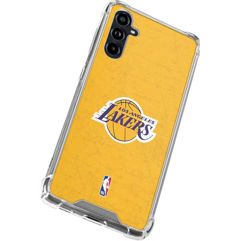 NBA Los Angeles Lakers Distressed Galaxy A54 5G Clear Case