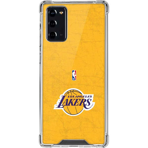 NBA Los Angeles Lakers Distressed Galaxy Note20 5G Clear Case