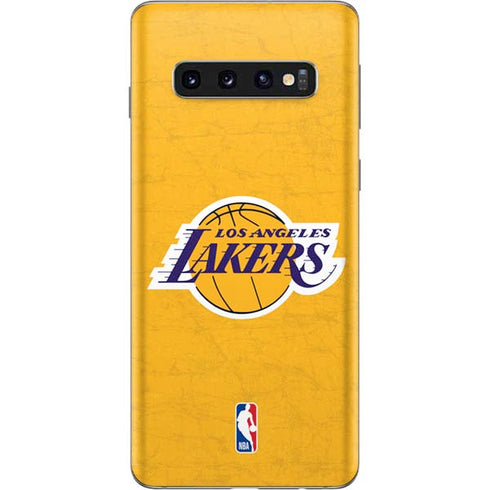 NBA Los Angeles Lakers Distressed Galaxy S10 Skin