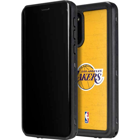 NBA Los Angeles Lakers Distressed Galaxy S20 Plus Waterproof Case