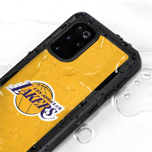 NBA Los Angeles Lakers Distressed Galaxy S20 Plus Waterproof Case