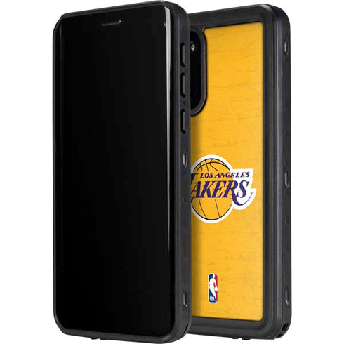 NBA Los Angeles Lakers Distressed Galaxy S20 Waterproof Case