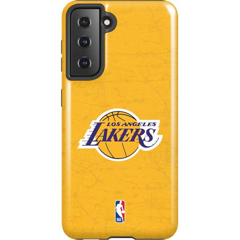 NBA Los Angeles Lakers Distressed Galaxy S21 5G Pro Case