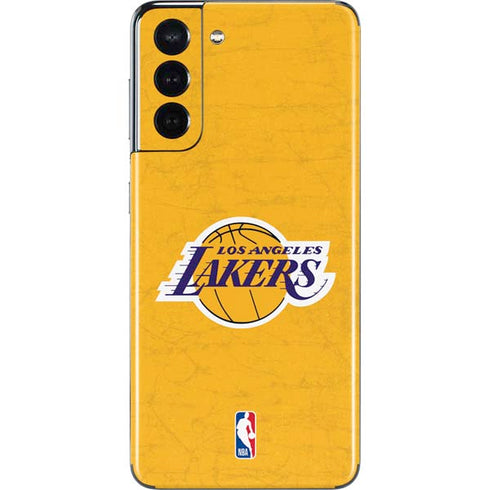 NBA Los Angeles Lakers Distressed Galaxy S21 5G Skin