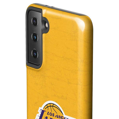 NBA Los Angeles Lakers Distressed Galaxy S21 FE Pro Case