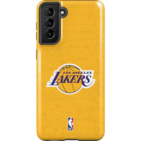 NBA Los Angeles Lakers Distressed Galaxy S21 Plus 5G Pro Case