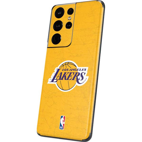 NBA Los Angeles Lakers Distressed Galaxy S21 Ultra 5G Skin