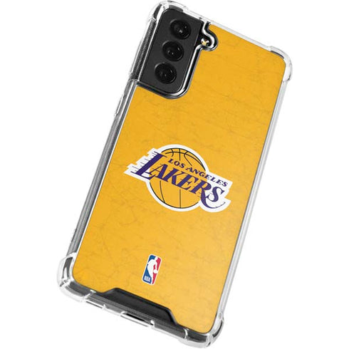 NBA Los Angeles Lakers Distressed Galaxy S22 Plus Clear Case