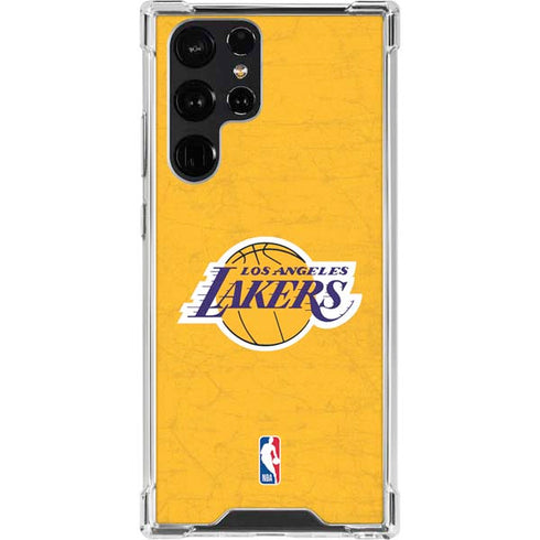 NBA Los Angeles Lakers Distressed Galaxy S23 Ultra Clear Case