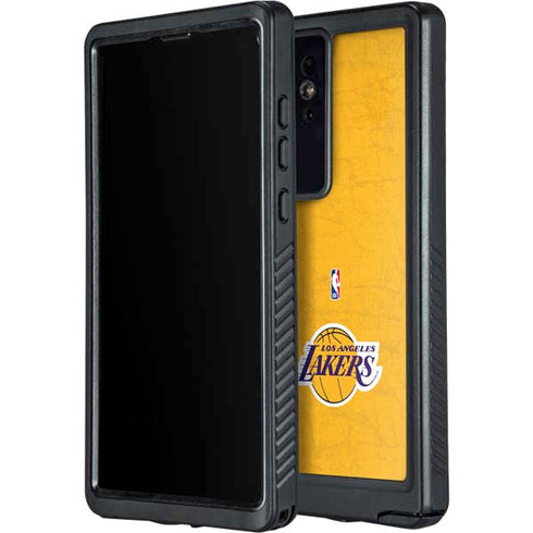 NBA Los Angeles Lakers Distressed Galaxy S24 Ultra Waterproof Case