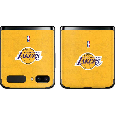 NBA Los Angeles Lakers Distressed Galaxy Z Flip Skin