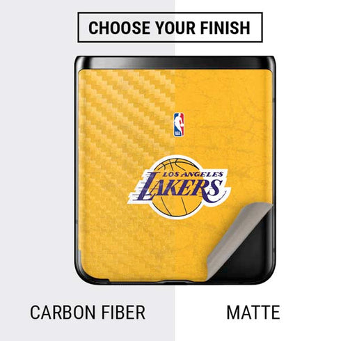 NBA Los Angeles Lakers Distressed Galaxy Z Flip Skin