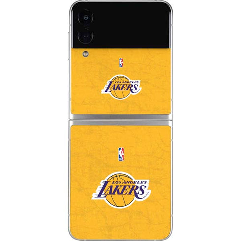 NBA Los Angeles Lakers Distressed Galaxy Z Flip3 5G Skin