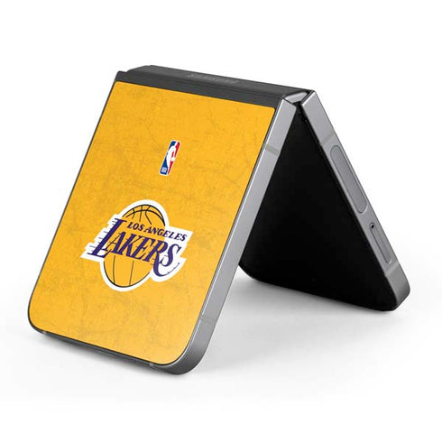 NBA Los Angeles Lakers Distressed Galaxy Z Flip6 Skin