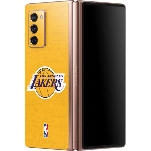 NBA Los Angeles Lakers Distressed Galaxy Z Fold2 5G Skin