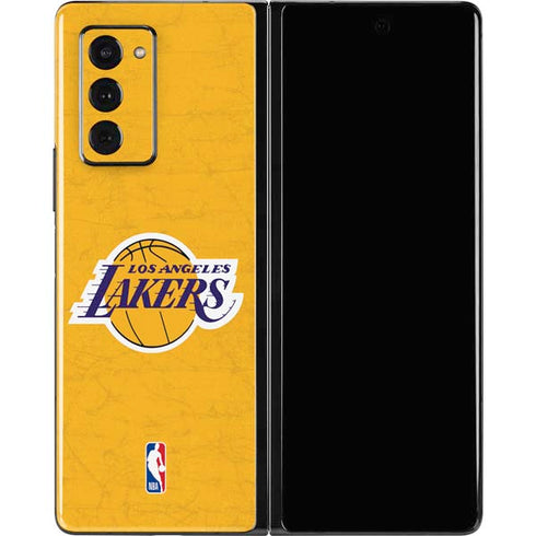 NBA Los Angeles Lakers Distressed Galaxy Z Fold2 5G Skin