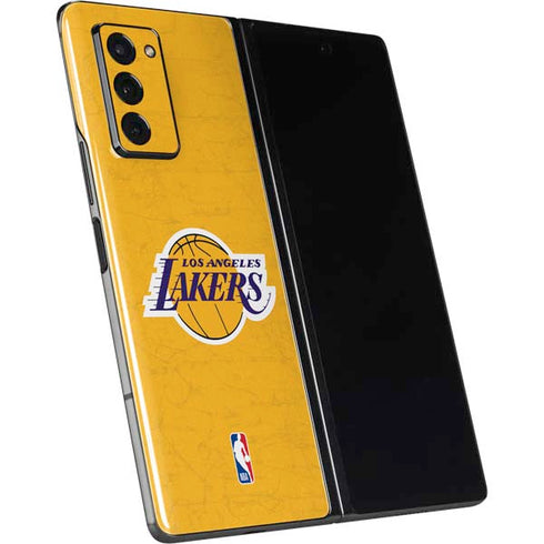 NBA Los Angeles Lakers Distressed Galaxy Z Fold2 5G Skin