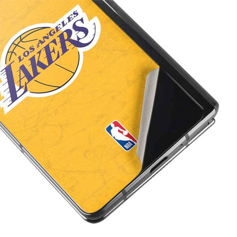 NBA Los Angeles Lakers Distressed Galaxy Z Fold2 5G Skin