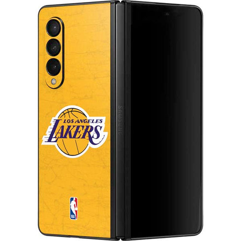 NBA Los Angeles Lakers Distressed Galaxy Z Fold3 5G Skin