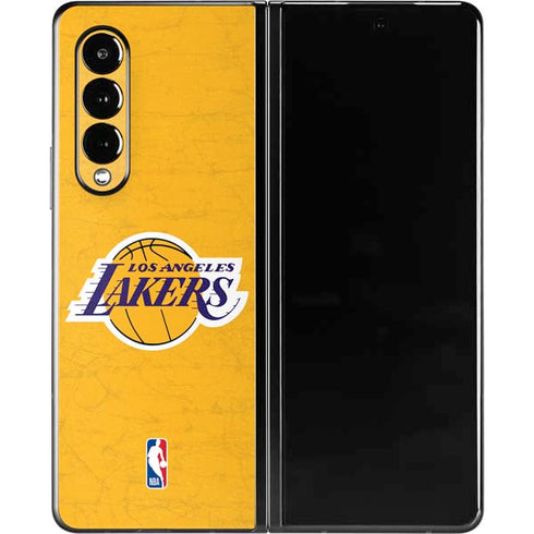 NBA Los Angeles Lakers Distressed Galaxy Z Fold3 5G Skin