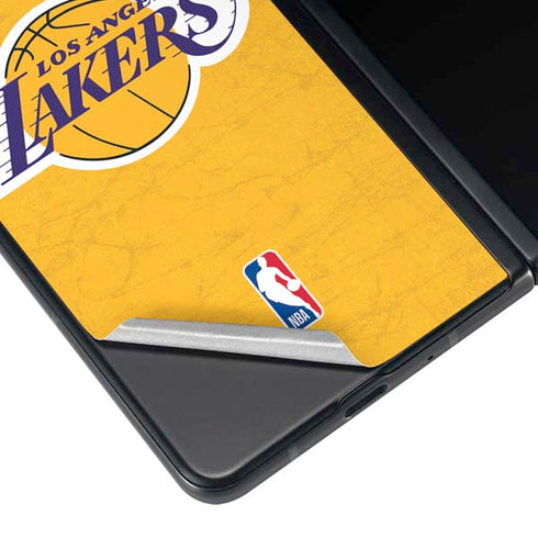NBA Los Angeles Lakers Distressed Galaxy Z Fold3 5G Skin