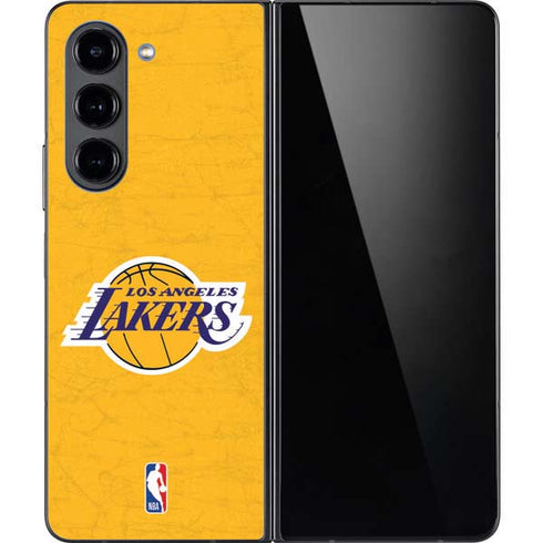 NBA Los Angeles Lakers Distressed Galaxy Z Fold5 5G Skin