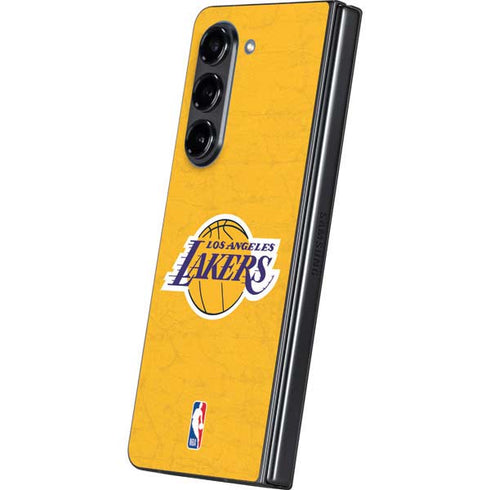 NBA Los Angeles Lakers Distressed Galaxy Z Fold5 5G Skin