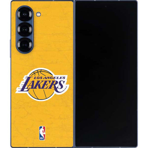 NBA Los Angeles Lakers Distressed Galaxy Z Fold6 Skin