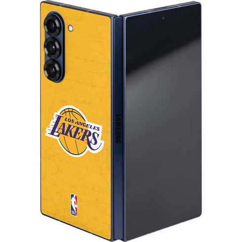 NBA Los Angeles Lakers Distressed Galaxy Z Fold6 Skin
