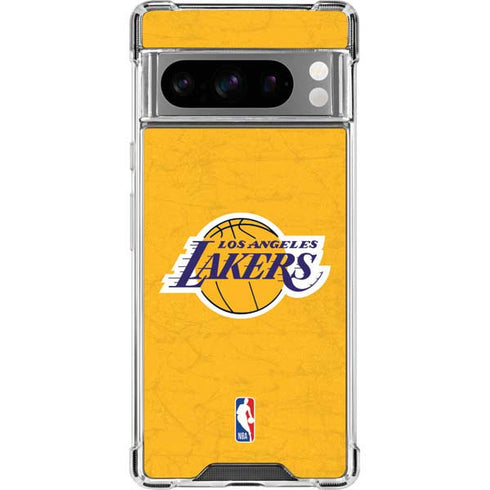 NBA Los Angeles Lakers Distressed Google Pixel 8 Pro Clear Case