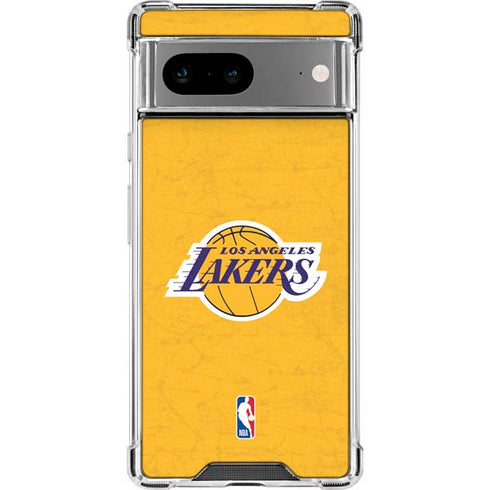 NBA Los Angeles Lakers Distressed Google Pixel 8a Clear Case