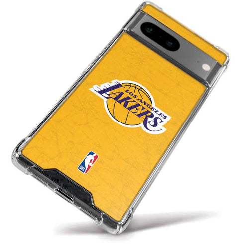 NBA Los Angeles Lakers Distressed Google Pixel 8a Clear Case