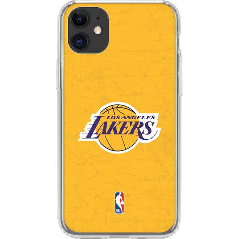 NBA Los Angeles Lakers Distressed iPhone 11 Clear Case