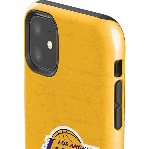 NBA Los Angeles Lakers Distressed iPhone 11 Impact Case