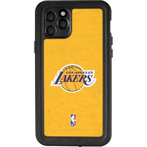 NBA Los Angeles Lakers Distressed iPhone 11 Pro Waterproof Case