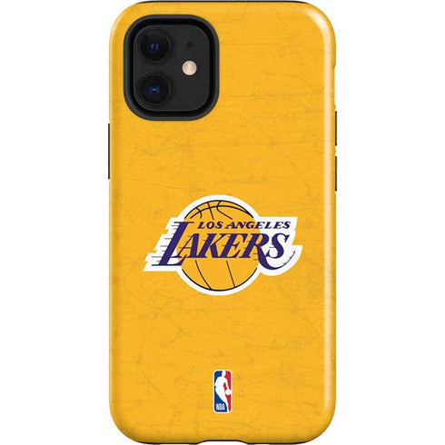 NBA Los Angeles Lakers Distressed iPhone 12 Mini Impact Case