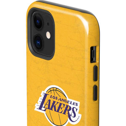 NBA Los Angeles Lakers Distressed iPhone 12 Mini Impact Case