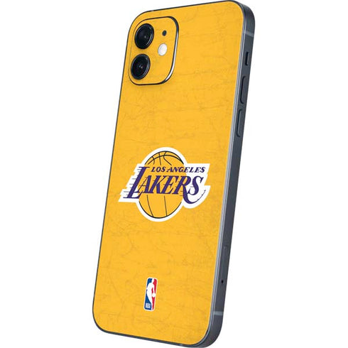 NBA Los Angeles Lakers Distressed iPhone 12 Mini Skin