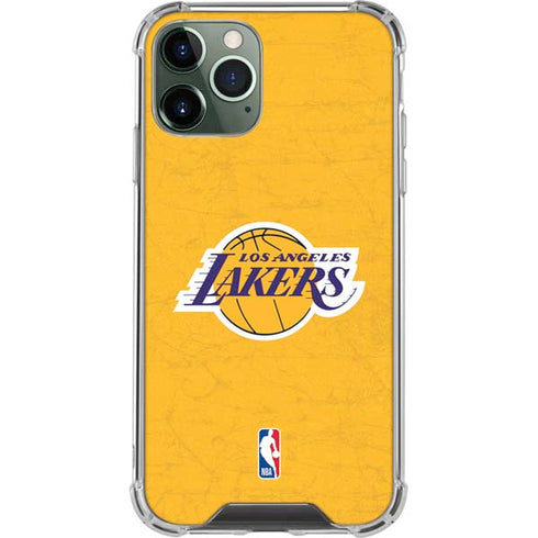 NBA Los Angeles Lakers Distressed iPhone 12 Pro Clear Case