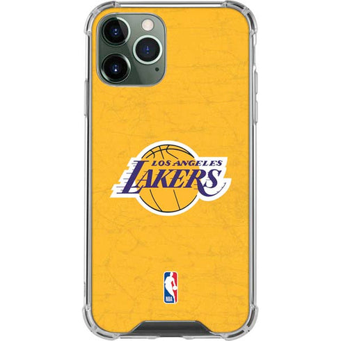 NBA Los Angeles Lakers Distressed iPhone 12 Pro Max Clear Case