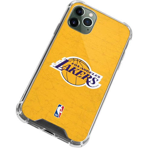 NBA Los Angeles Lakers Distressed iPhone 12 Pro Max Clear Case
