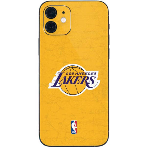 NBA Los Angeles Lakers Distressed iPhone 12 Skin