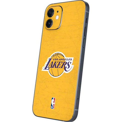 NBA Los Angeles Lakers Distressed iPhone 12 Skin