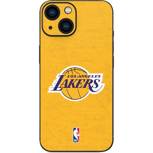 NBA Los Angeles Lakers Distressed iPhone 13 Mini Skin