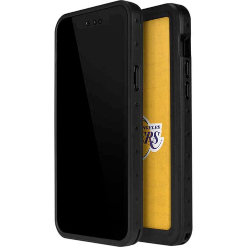 NBA Los Angeles Lakers Distressed iPhone 13 Mini Waterproof Case
