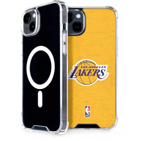 NBA Los Angeles Lakers Distressed iPhone 14 MagSafe Case