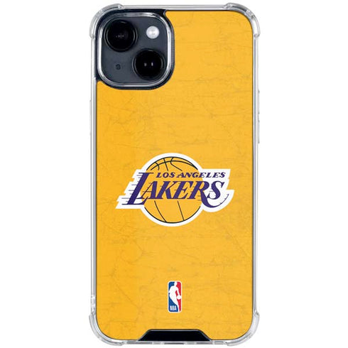 NBA Los Angeles Lakers Distressed iPhone 14 Plus Clear Case